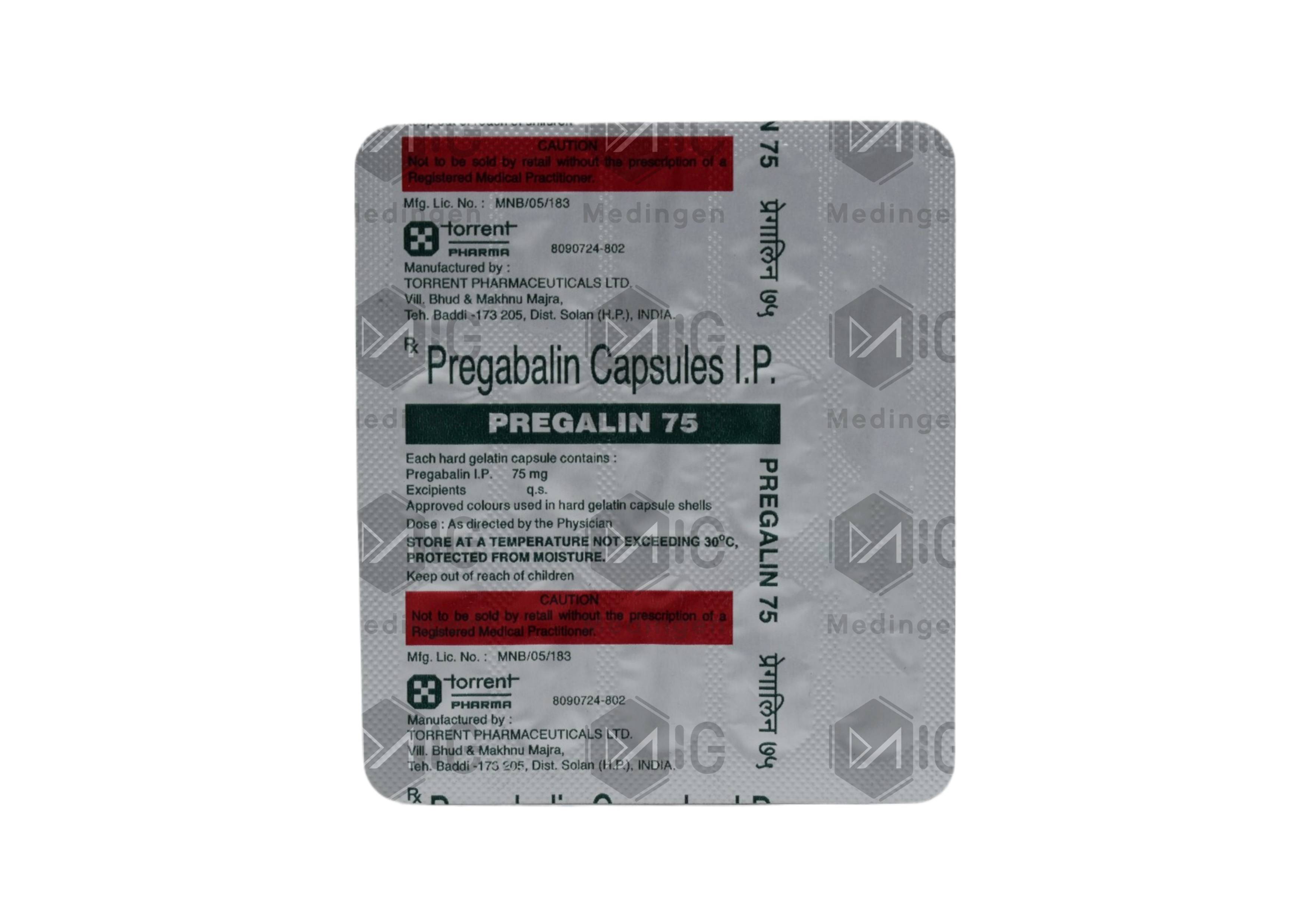 PREGALIN 75MG 15'S
